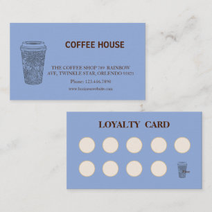 Modern simple coffee Shop Loyalty Card