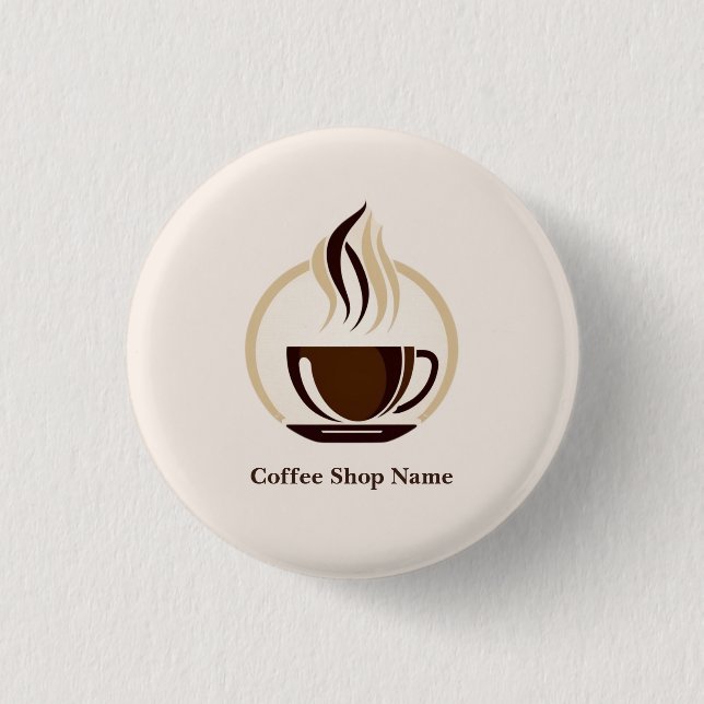 Modern Simple Coffee Shop professional  shop Button (Front)