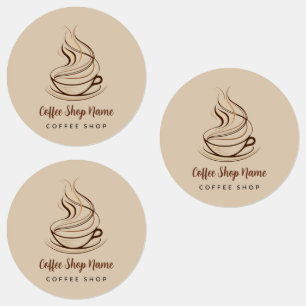 Modern Simple Coffee Shop professional shop Labels