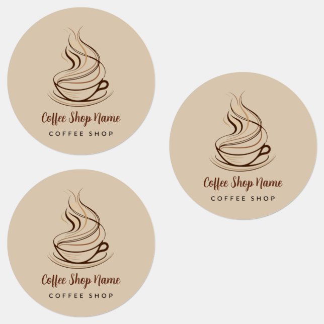 Modern Simple Coffee Shop professional  shop Labels (Group)