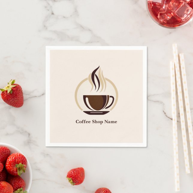 Modern Simple Coffee Shop professional  shop Napkins (Insitu)