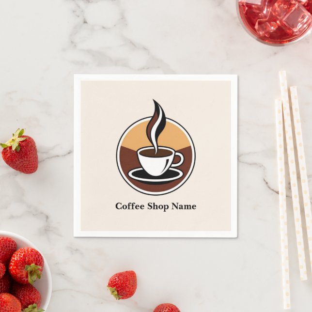 Modern Simple Coffee Shop professional  shop Napkins (Insitu)