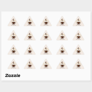 Modern Simple Coffee Shop professional shop Triangle Sticker