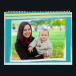 Modern Simple Colorful Family Photo Calendar<br><div class="desc">Have fun creating your own family photo keepsake calendar. USE THE CUSTOMIZE BUTTON TO MOVE AND RESIZE YOUR PHOTOS. Colorful and unique frames to accent some of your favorite photos of family,  kids,  pets,  travel vacation or other memorable occasions.</div>