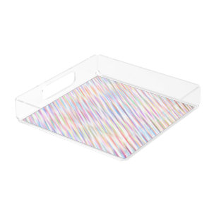 Modern Simple colorful line stripes Pattern  Acrylic Tray