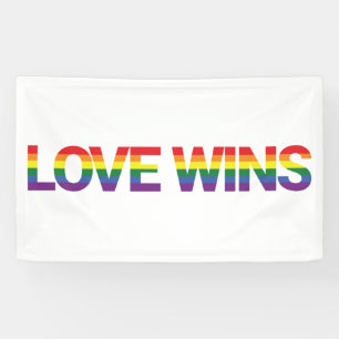 Modern, simple, colorful, vibrant design Love Wins Banner