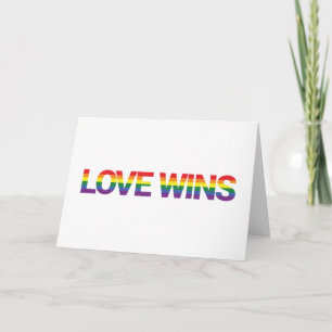 Modern, simple, colorful, vibrant design Love Wins Card