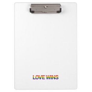 Modern, simple, colorful, vibrant design Love Wins Clipboard