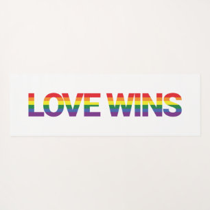 Modern, simple, colorful, vibrant design Love Wins Yoga Mat