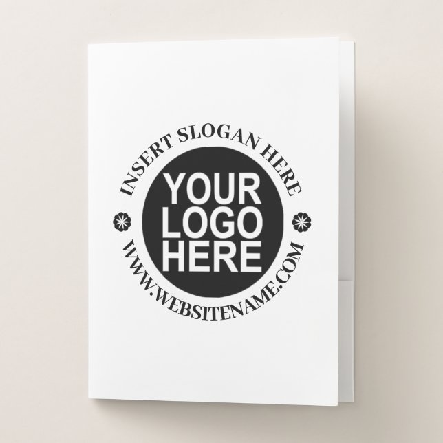 Modern Simple Company Logo pocket Folder (Front)