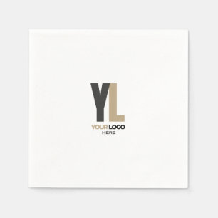 Modern Simple Company vertical logo Business Brand Napkins