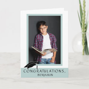 Modern Simple Congratulations Graduation Photo Card