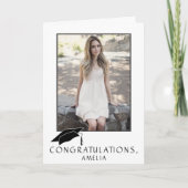 Modern Simple Congratulations Graduation Photo Card (Front)