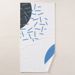 Modern, simple, cool, abstract, graphic pattern bath towel