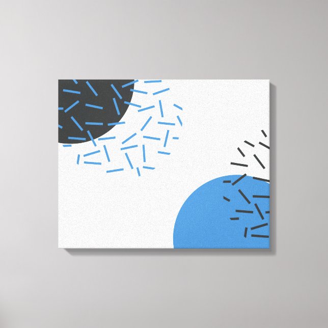 Modern, simple, cool, abstract, graphic pattern canvas print (Front)
