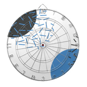 Modern, simple, cool, abstract, graphic pattern dart board