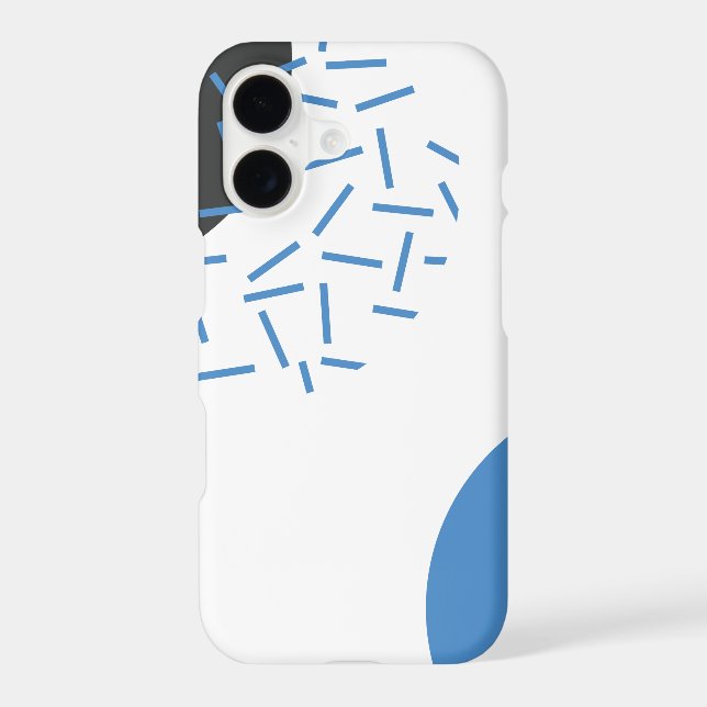 Modern, simple, cool, abstract, graphic pattern iphone case (Back)