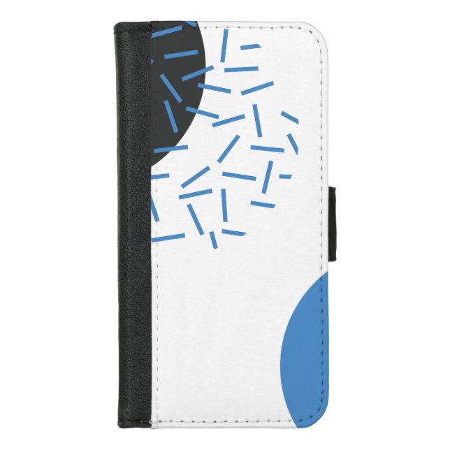 Modern, simple, cool, abstract, graphic pattern iPhone wallet case (Front)
