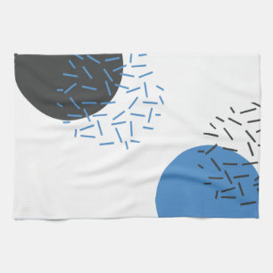 Modern, simple, cool, abstract, graphic pattern kitchen towel