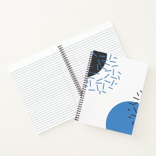 Modern, simple, cool, abstract, graphic pattern notebook (Inside)