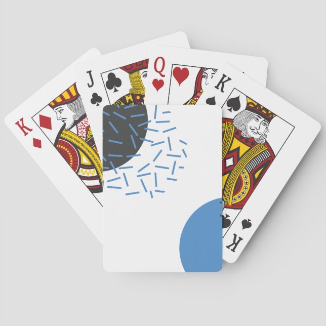 Modern, simple, cool, abstract, graphic pattern poker cards (Back)