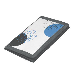 Modern, simple, cool, abstract, graphic pattern tri-fold wallet