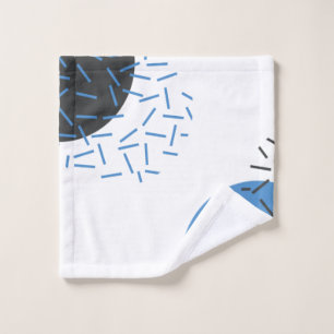 Modern, simple, cool, abstract, graphic pattern wash cloth