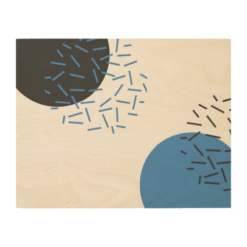 Modern simple cool abstract graphic pattern wood wall art