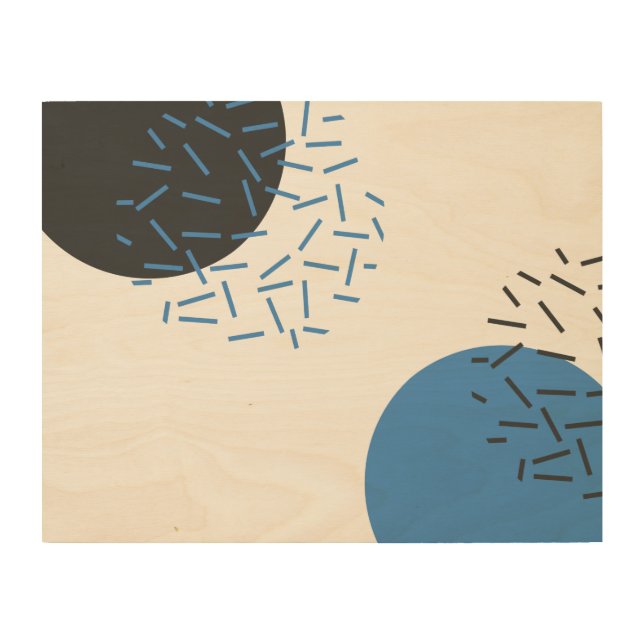 Modern, simple, cool, abstract, graphic pattern wood wall art (Front)