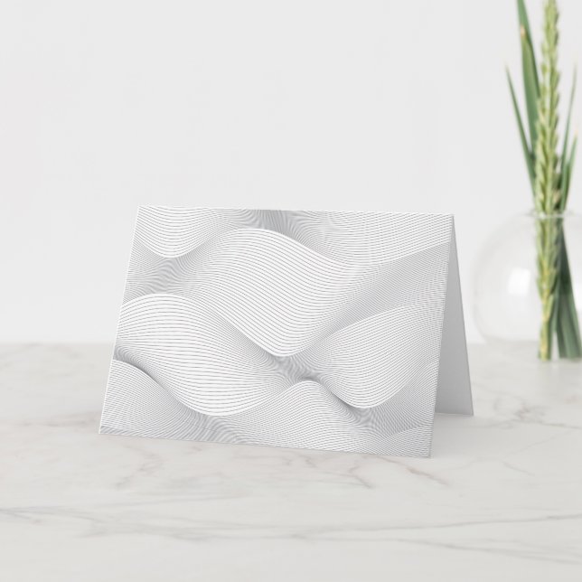 Modern, simple, cool, abstract motion wave pattern card (Front)