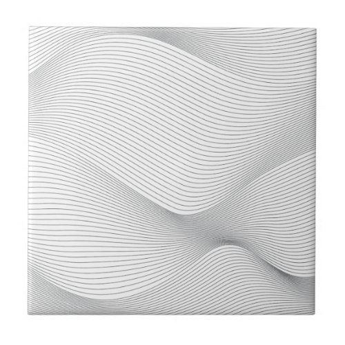 Modern simple cool abstract motion wave pattern ceramic tile