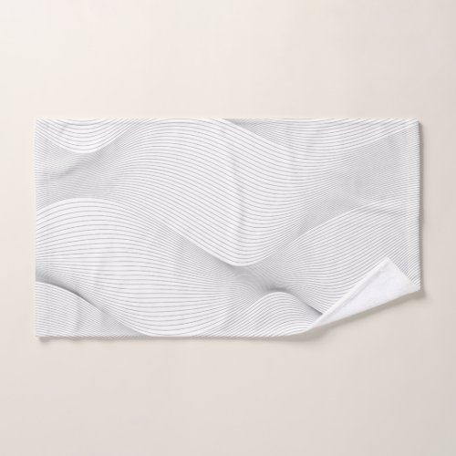 Modern simple cool abstract motion wave pattern hand towel 