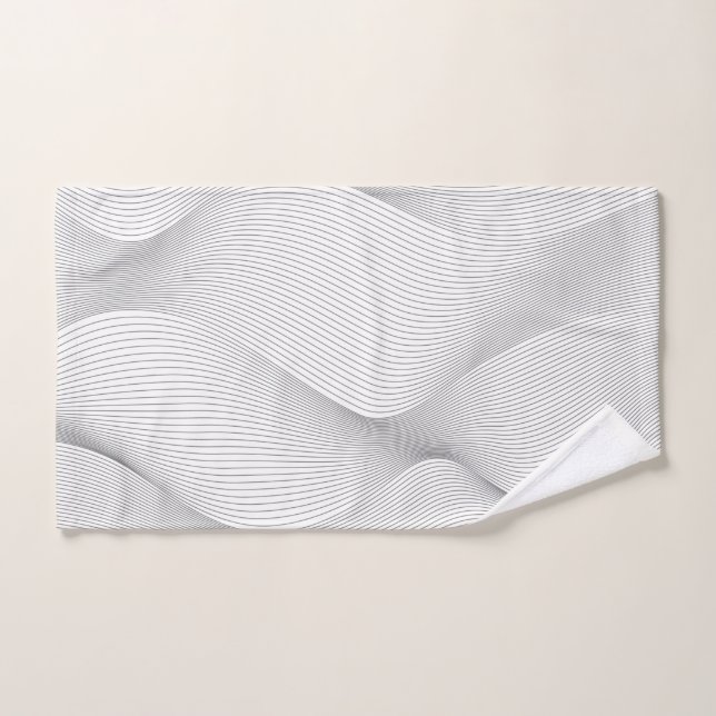 Modern, simple, cool, abstract motion wave pattern hand towel  (Hand Towel)