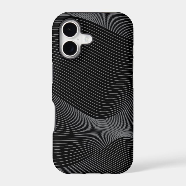 Modern, simple, cool, abstract motion wave pattern iphone case (Back)