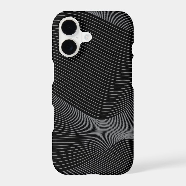 Modern, simple, cool, abstract motion wave pattern iphone case (Back)