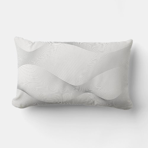 Modern simple cool abstract motion wave pattern lumbar pillow