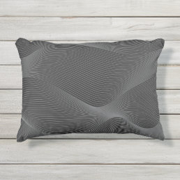 Modern, simple, cool, abstract motion wave pattern outdoor pillow