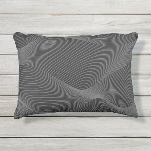 Modern simple cool abstract motion wave pattern outdoor pillow