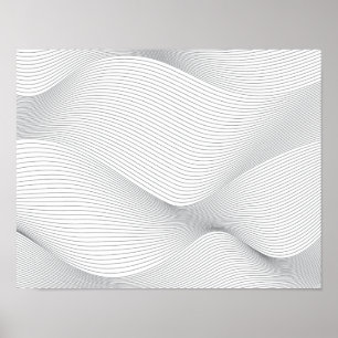 Modern, simple, cool, abstract motion wave pattern poster