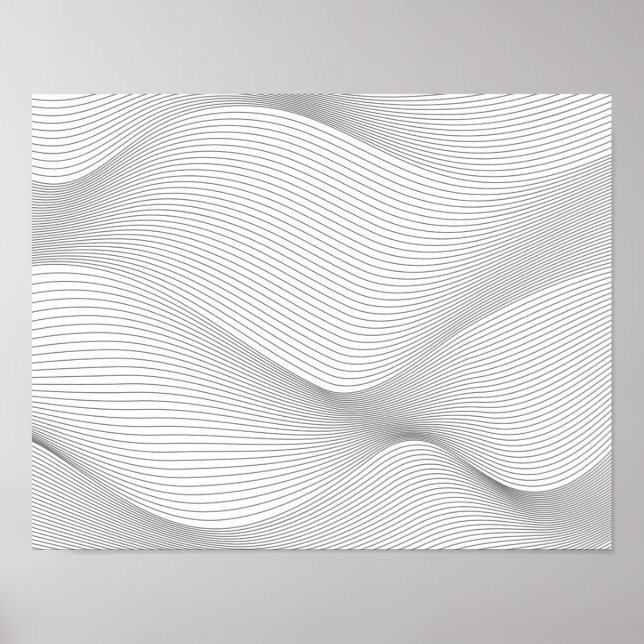 Modern, simple, cool, abstract motion wave pattern poster (Front)