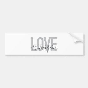 Modern, simple, cool, design Love Philadelphia Bumper Sticker