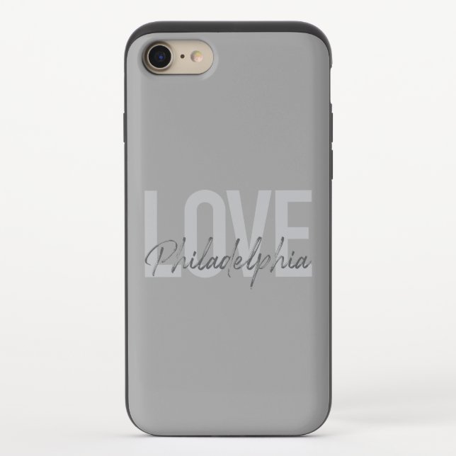 Modern, simple, cool, design Love Philadelphia Uncommon iPhone Case (Back)