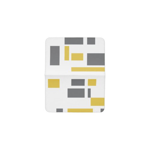 Modern simple cool geometric yellow gray pattern card holder