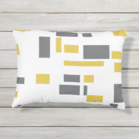 Modern, simple, cool geometric yellow gray pattern