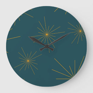 Modern, simple, cool, trendy light abstraction large clock
