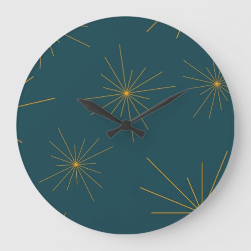 Modern simple cool trendy light abstraction large clock