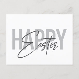 Modern, simple, cool typography Happy Easter Postcard