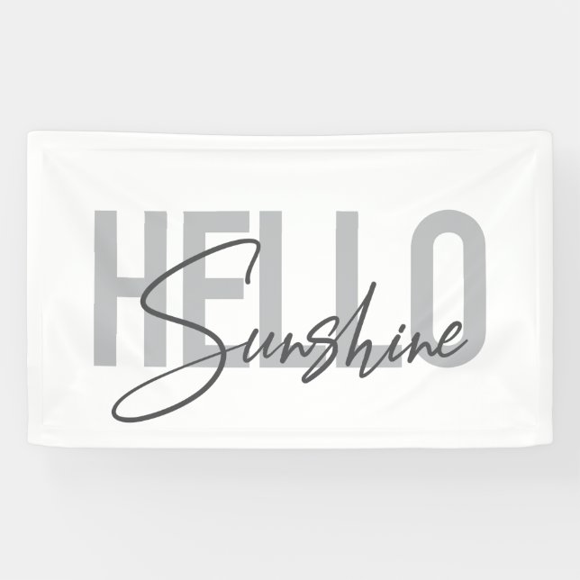 Modern, simple, cool typography Hello Sunshine Banner (Horizontal)