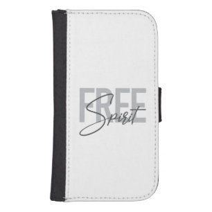 Modern, simple, cool typography of Free Spirit Galaxy S4 Wallet Case