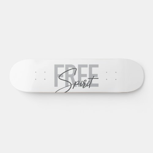 Modern simple cool typography of Free Spirit Skateboard